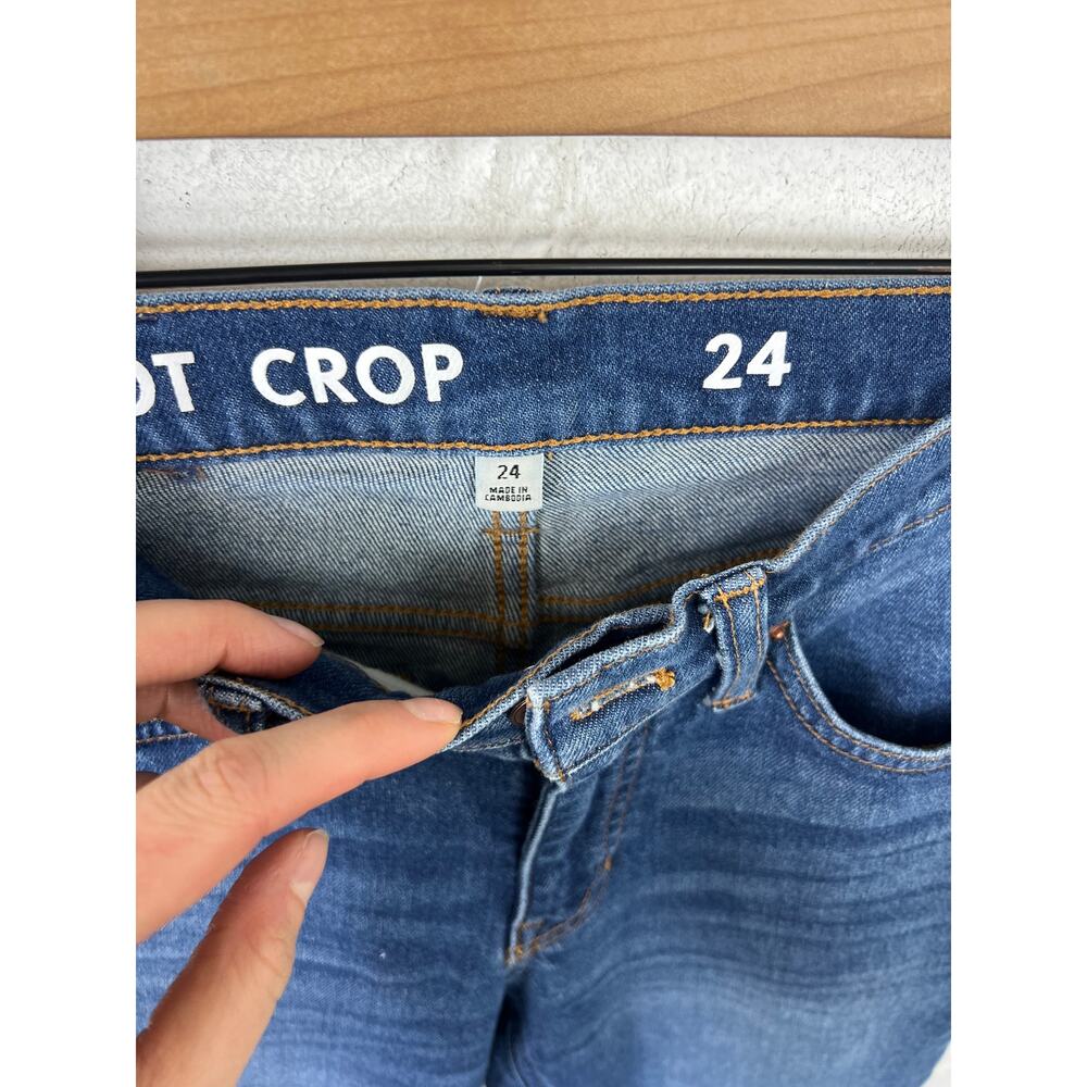 J. Crew Women's 9" Billie Demi-Bootcut Leg Cropped Jeans Denim Blue Size 24 - Picture 4 of 8